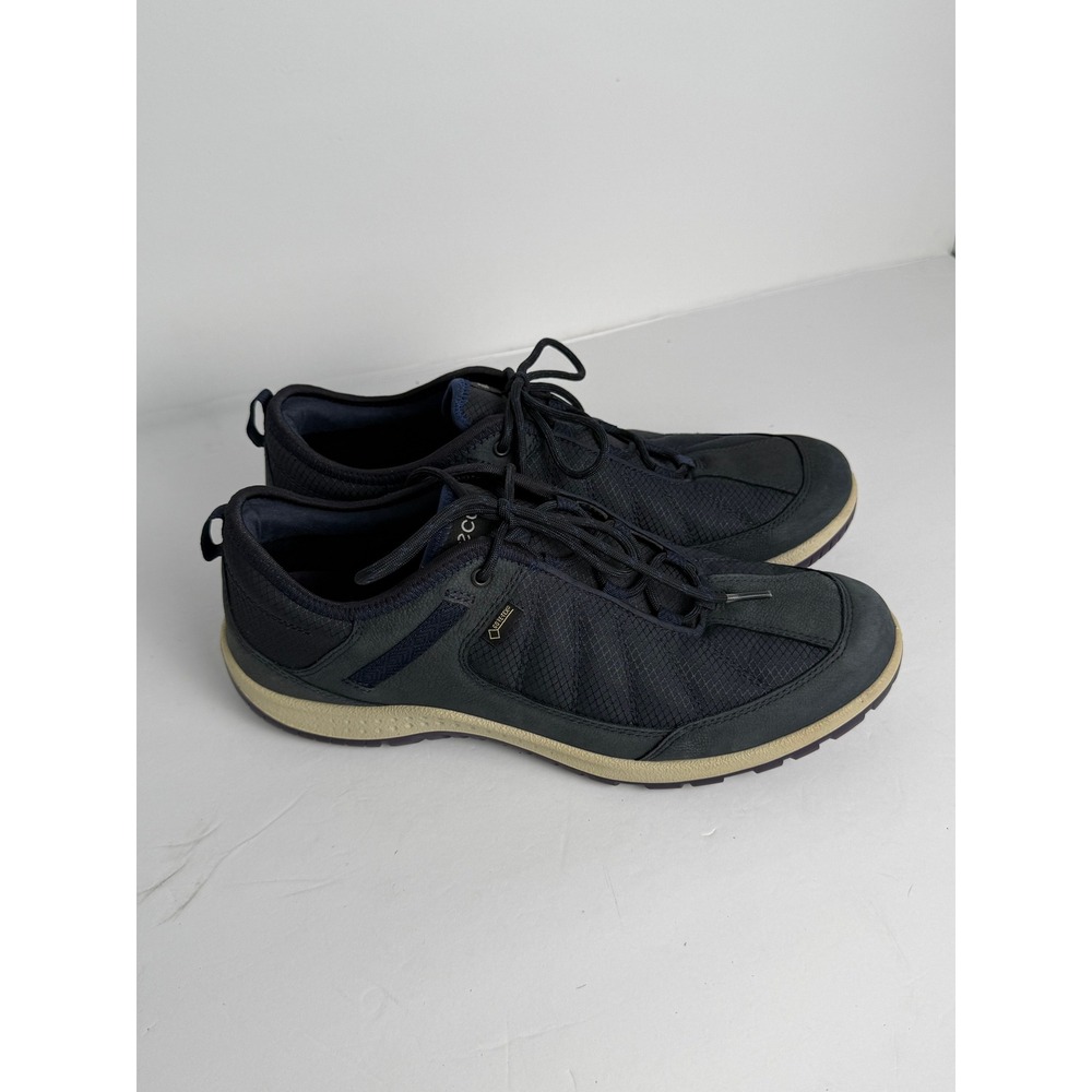 ECCO Receptor Lite Gore-Tex Sneakers Navy Blue Mens 8 Womens 9.5 EU 41 Walking